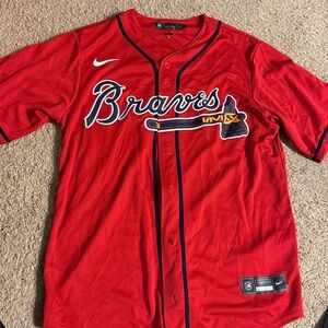 Nike Braves Red Jersey